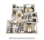 2 Bedroom | 2 Bath | 954 SF