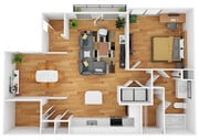 1 Bedroom | 1 Bath | 826 SF