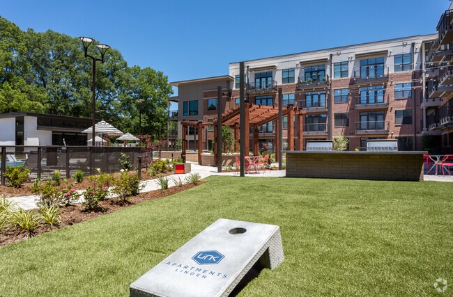 Cornhole in Courtyard