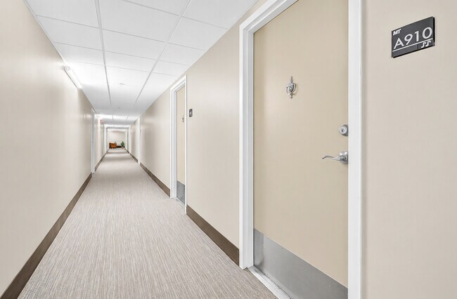 Bright Interior Hallway at Musicians Towers
