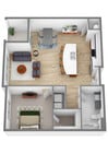 1 Bedroom | 1 Bath | 787 SF