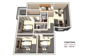 Tres habitaciones / Dos baños