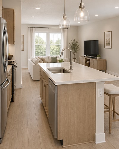 Modern open-concept floorplans - Ridgewater Townhomes