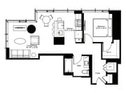 One Bedroom A9 - 767 Sq. Ft. - Residences 2012-3612