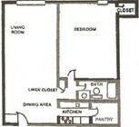 1 dormitorio/1 baño