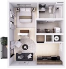 4th and 5th 0C studio Floorplan