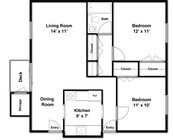 2BR/1BA