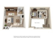 1 habitación 1,5 baño