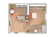 Genesee | 1-Bedroom Floorplan
