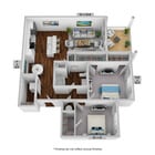 Pine Brook: 2 Bed, 1 Bath | 967 SF