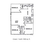 3 Bed 1 Bath | 1050 sqft