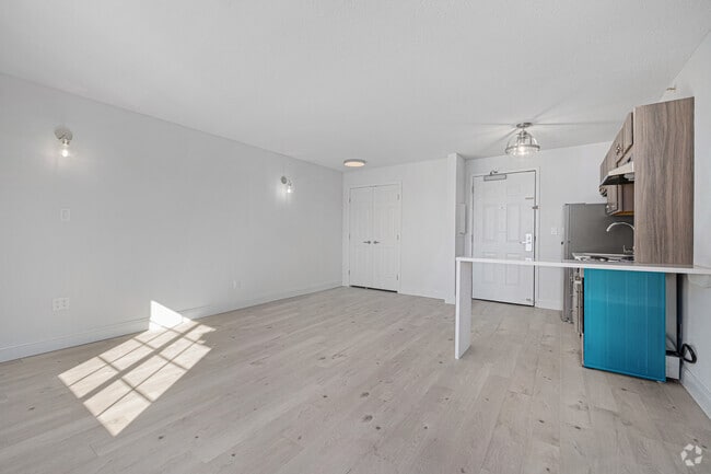 404- 1 BR, 1 BA- Kitchen and Living Spaces