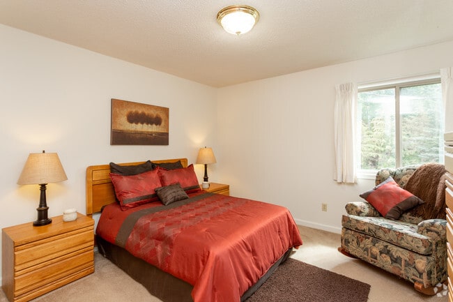 2BR, 1BA - 810 SF - Bedroom - Emerald Ct Apts