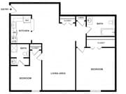 2BR/2BA Standard Floorplan