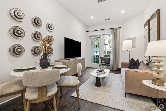 1BR, 1BA -718-722SF - Living Room/Dining Room