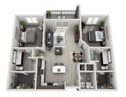 D2 (2BR) floor plan Brookside 51