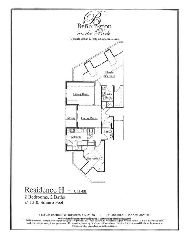 Photo - 2 bedroom/ 2 bathroom- Bennington on the Park Unit 401