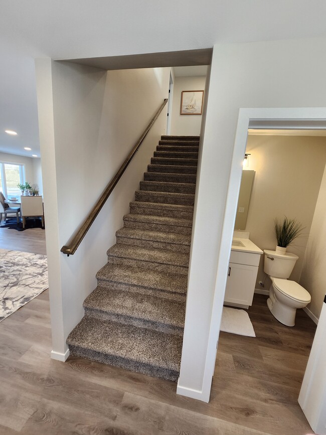 Stairs leading to upstairs living spaces - 5312 Welder Ave