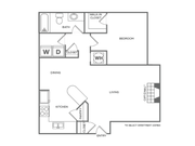 One Bedroom One Bath (860 SF)