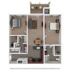 Woodland- Balcony:Patio 2BD 2Bath 1114sqft