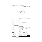 S5A | 1 bed 1 bath | 619 sq. ft.
