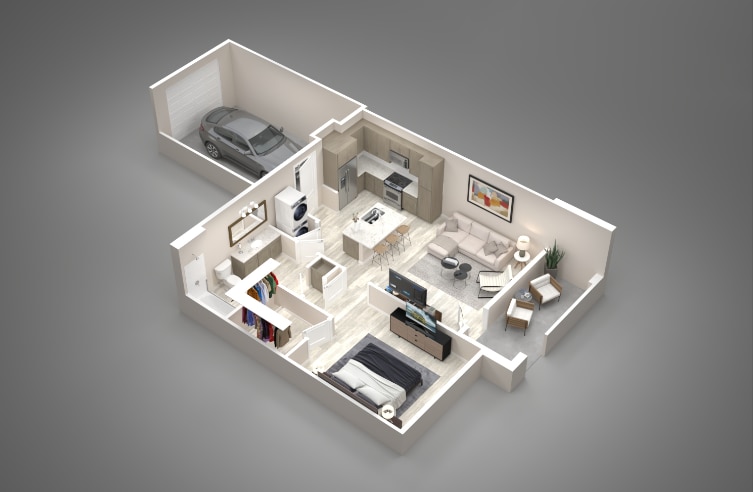 Magnolia.png - 1 Bed/1 Bath