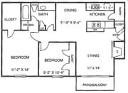 2BR/1BA