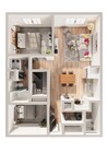 Legacy North - A2BU1 Floorplan