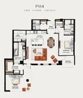 PH4 | 2 Bed 2.5 Bath 1,769 square feet