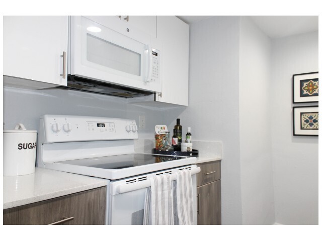 Kitchen with Quartz Countertops - Cherry Grove Village Rental