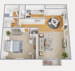 1 Bedroom 1 bd | 1 ba • 800 sq ft