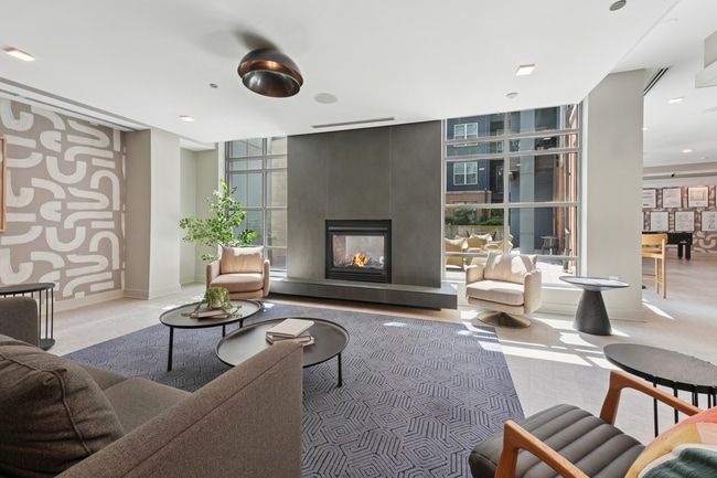 Lounge with ample seating and fireplace
