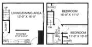 2BR/1BA