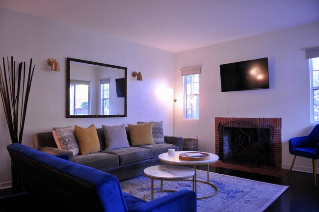 A visual of living room furnished