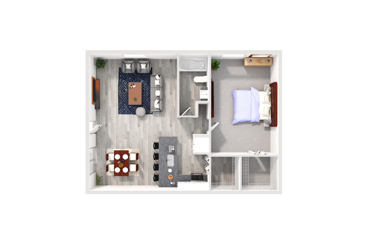 Floor Plan - One Bed One Bath - Premier