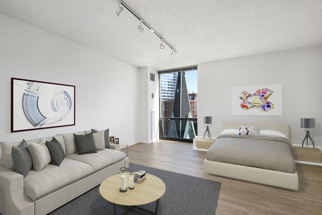 1120 N. LaSalle - Sala de estar del estudio - 1120 N. LaSalle