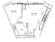 1 Bedroom Floor Plan