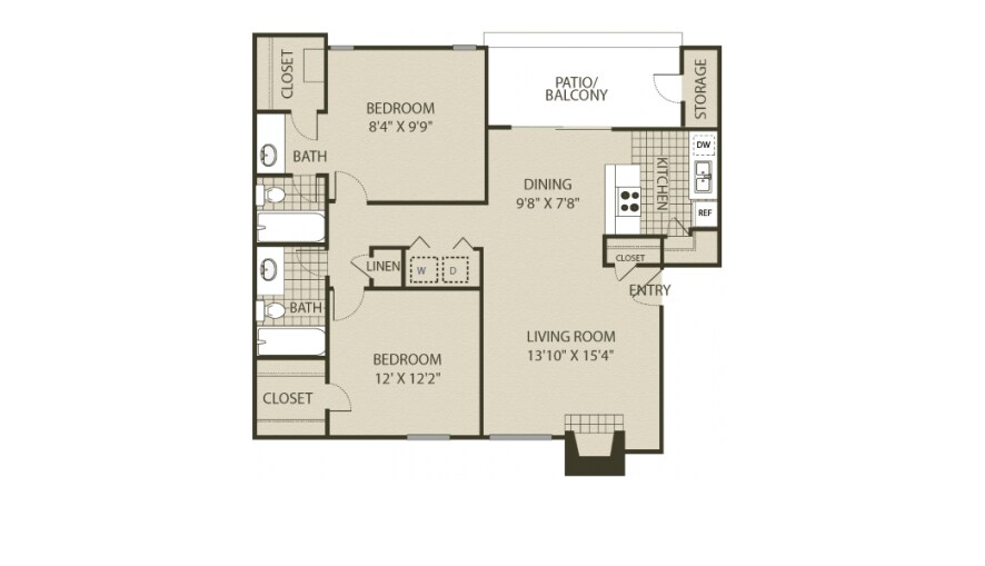 Floor Plan - 2x2