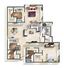 B2B floor plan The Beverly at Shadow Lake