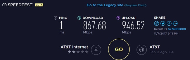 Wired speed test. Wireless speeds will vary up to 300mbps. - 3675 31st St Casa