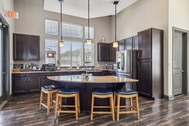 Clubhouse Kitchen Lounge at Overlook at Stone Oak Park Apartments, San Antonio, 78258