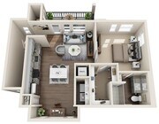 One Bedroom, 797-834 sqft, Full-Sized Washer/Dryer, Patio/Balcony, Walk-in Closet