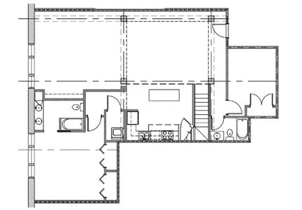 3BR/2B; The Ice House Lofts