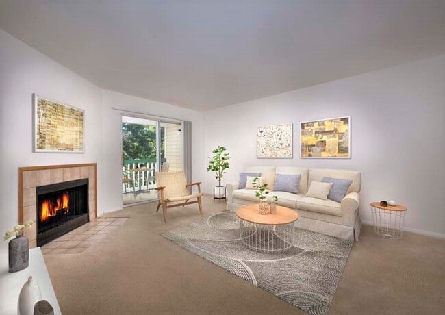 Spacious living area at Harbour Gates Apartments in Annapolis, MD