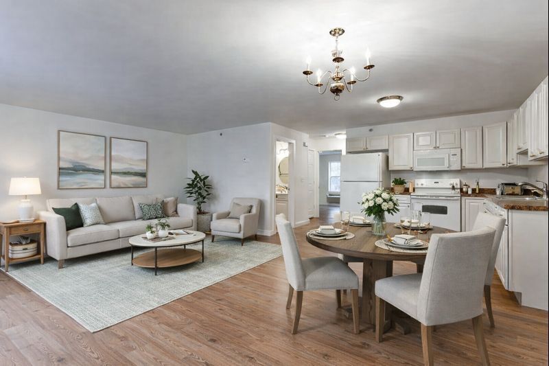 Open Concept Living/Kitchen Area