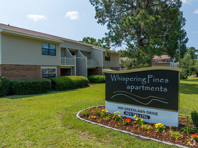 Greenlawn Entrance - Whispering Pines Apartments