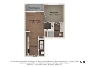 Floor plans are artist’s rendering. All dimensions are approximate. Actual product and specifications may vary in dimension or detail. Not all features are available in every apartment. Prices and availability are subject to change.
