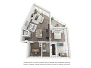 Plano de planta de un dormitorio