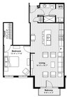 Modern 1 BR + Cocktail Balcony, Spa Shower