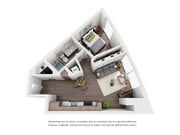 McKenzie - B - 1 Beds - 1 Baths - 615 Sq. ft.